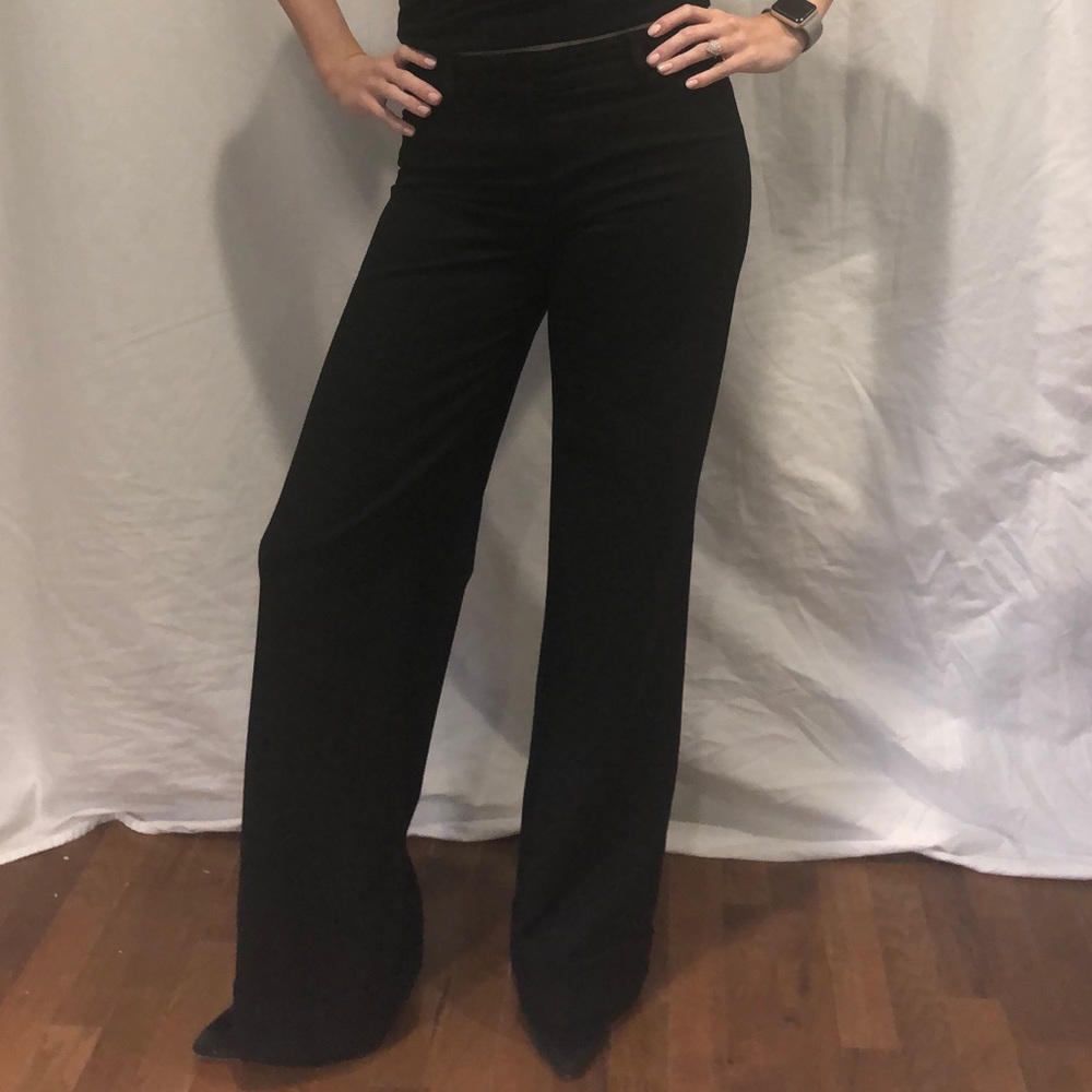 Black Wide Leg Express Editor Dress Pants